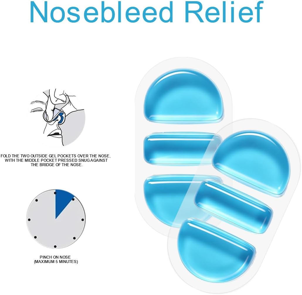2-Pack Nose Ice Pack Reusable Nose Cold Compress Gel Ice Packs Nosebleed Stopper for Swelling and Rhinoplasty Septoplasty
