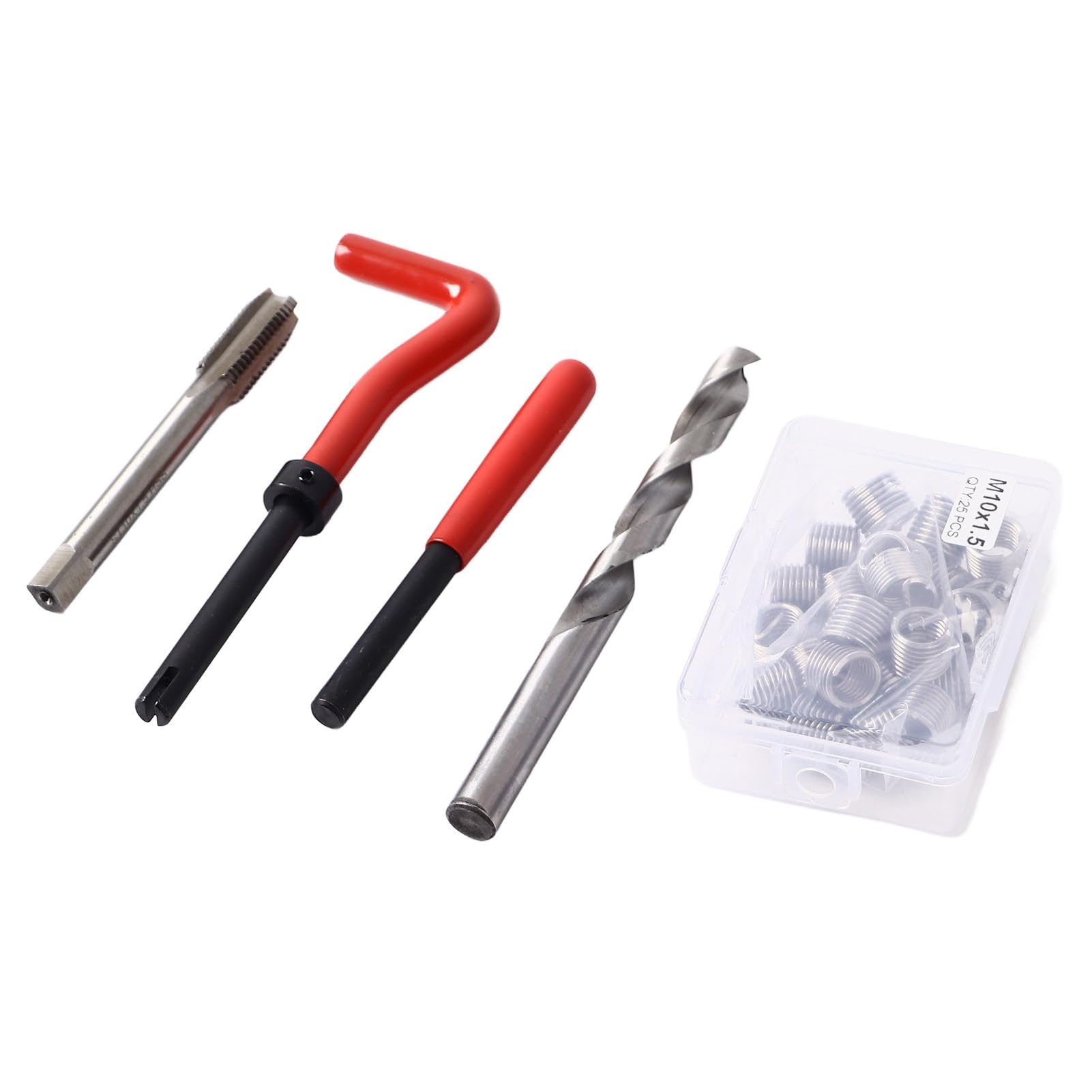 Oumefar Kit di Riparazione Filettatura Vite, Elevata Durezza 261 Pezzi, Strumento di Maschiatura per Inserimento Filettatura a Uniforme, Struttura per Apparecchiature di