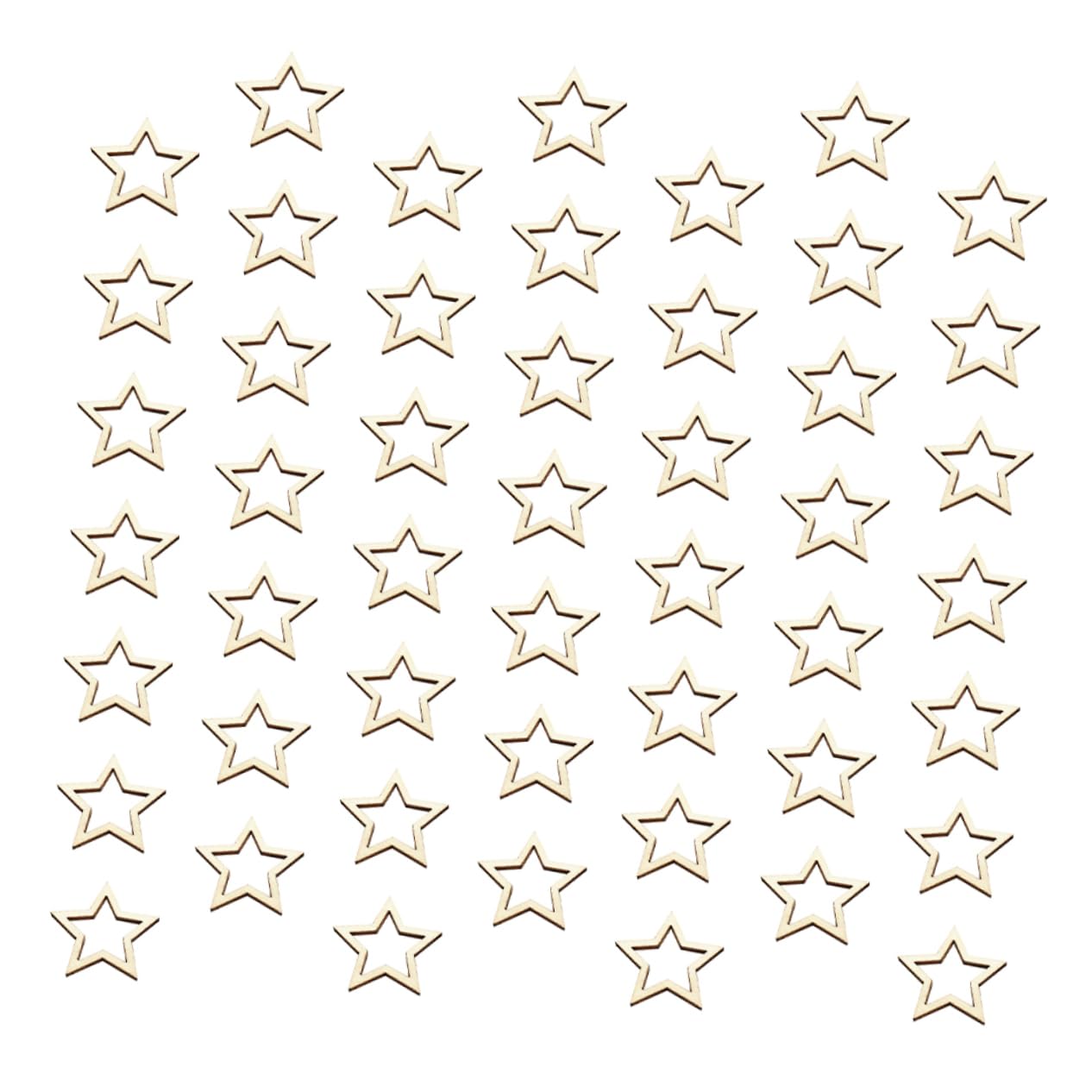 COHEALI300 Pcs Wooden Five-Pointed Star Christmas Hanging Tags Star Hanging Gift Tags Unfinished Wood Cutouts Table Wood Scatter Wood Stars Wood Tags Christmas Tags Accessories Self Made