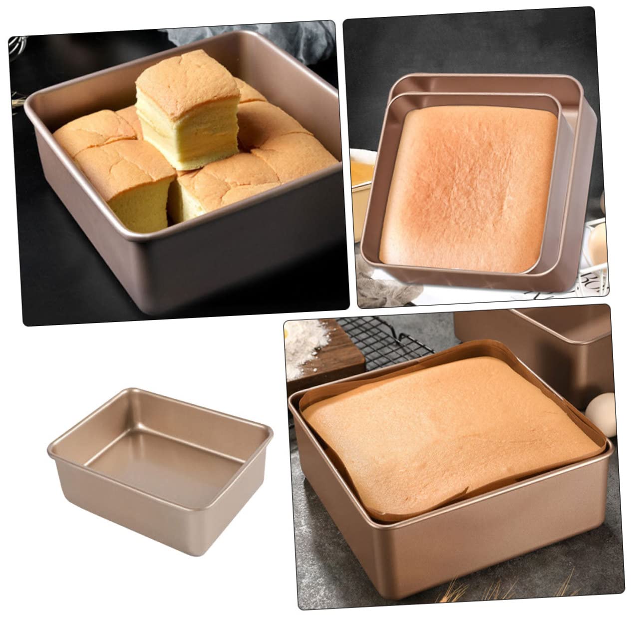 Housoutil Moule à Gâteau Antiadhésif pour Cuisson Four Plat à Cake pour Cuisine Moule à Cake pour Préparations Diverses