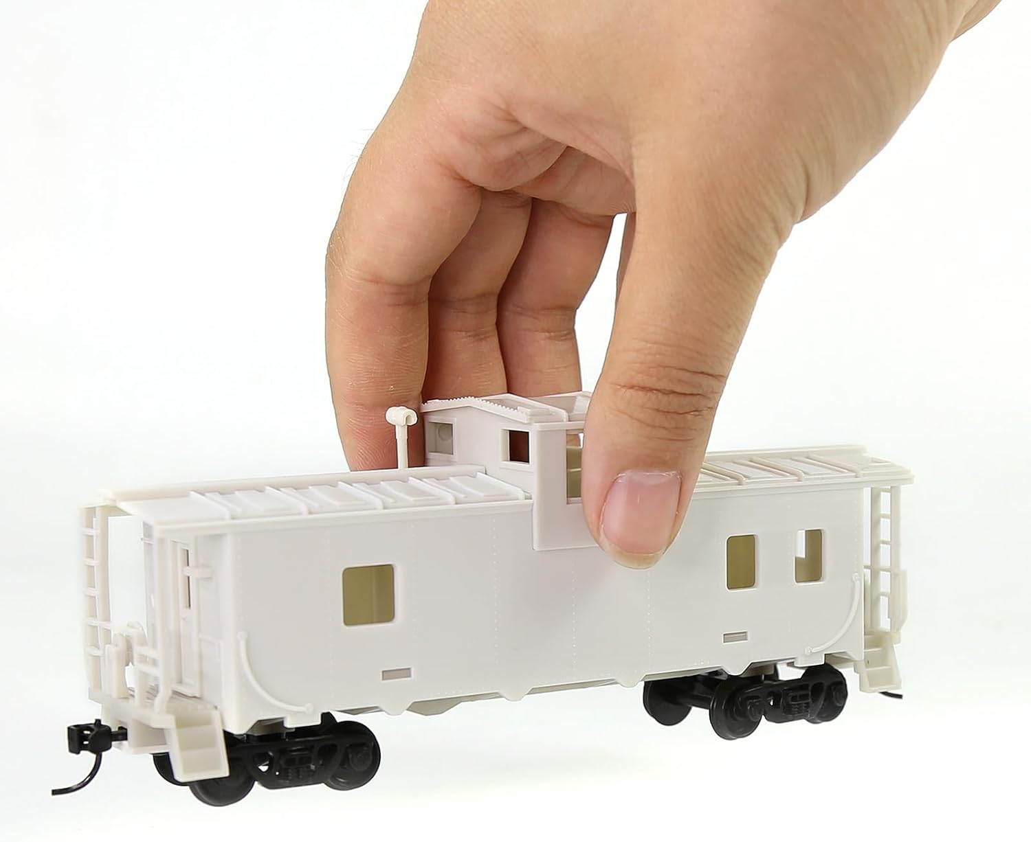 Evemodel C8763JJ 2 Units HO Scale 1:87 Unpainted Unassembled 36' Wide Vision Caboose DIY