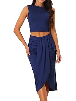 トップス tank top & leather skirt GCL907-LEX385_LB999_OS_H