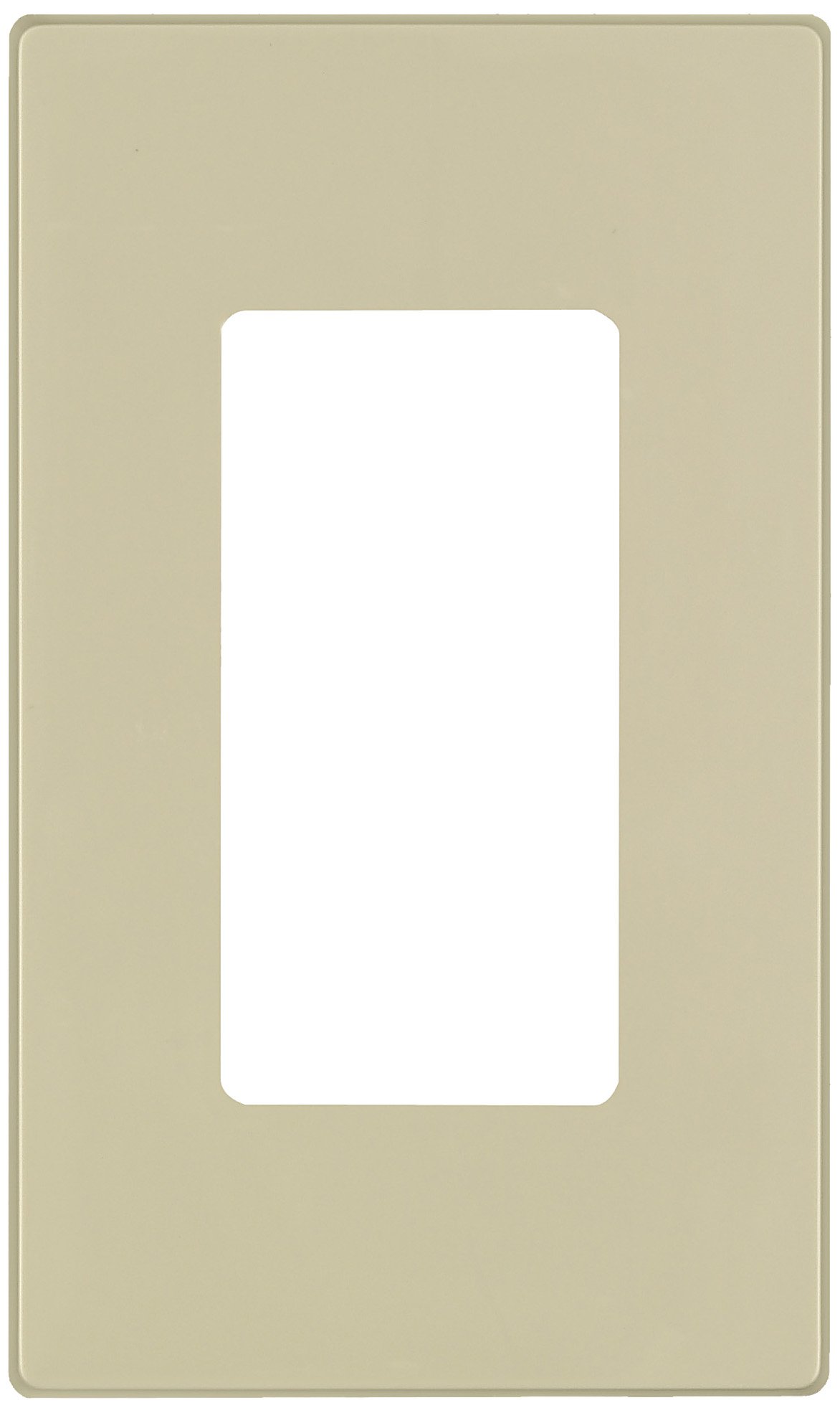 Leviton 80301-SI 1-Gang Decora Plus Wallplate Screwless Snap-On Mount, Ivory