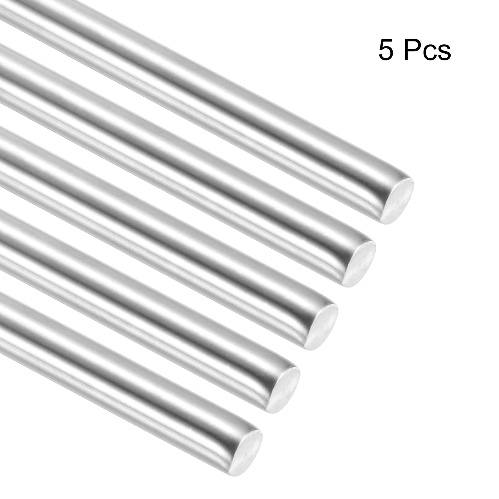 QUARKZMAN Paquete De 5 Varillas Redondas De Acero Inoxidable 12.7mm x 203mm