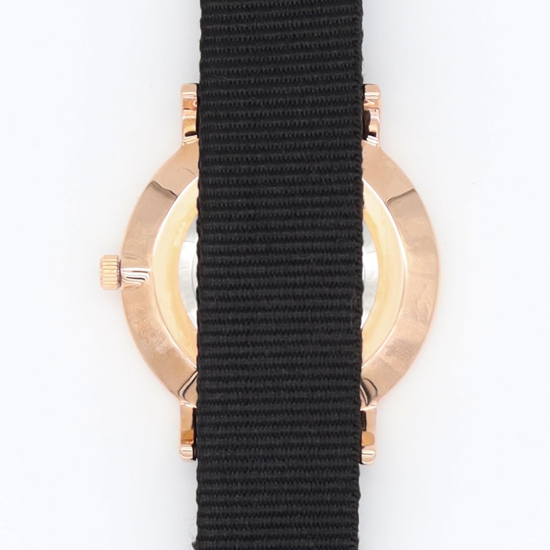 Reloj de fotos personalizado para parejas, reloj de cuarzo personalizado, correa de lona duradera, caja de oro rosa, adecuado para llevar en el día de San Valentín, cumpleaños y aniversario.
