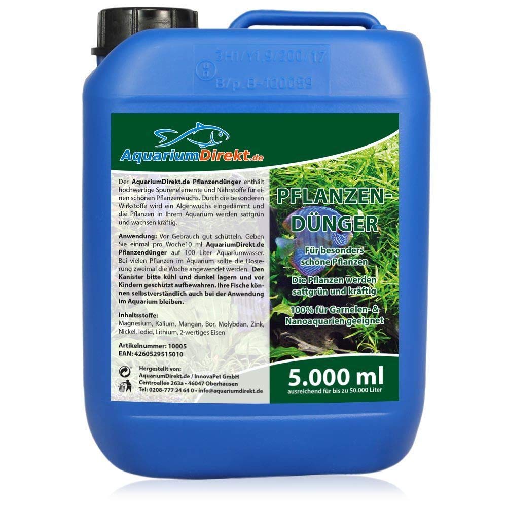 Aquarium-Direkt Pflanzen-, Eisen-, Kohlenstoffdünger Spar-Set 3 x 5 Liter (Perfekte Pflanzenpflege für Ihr Aquarium - Komplett-Set mit allen Spurenelementen und Nährstoffen)