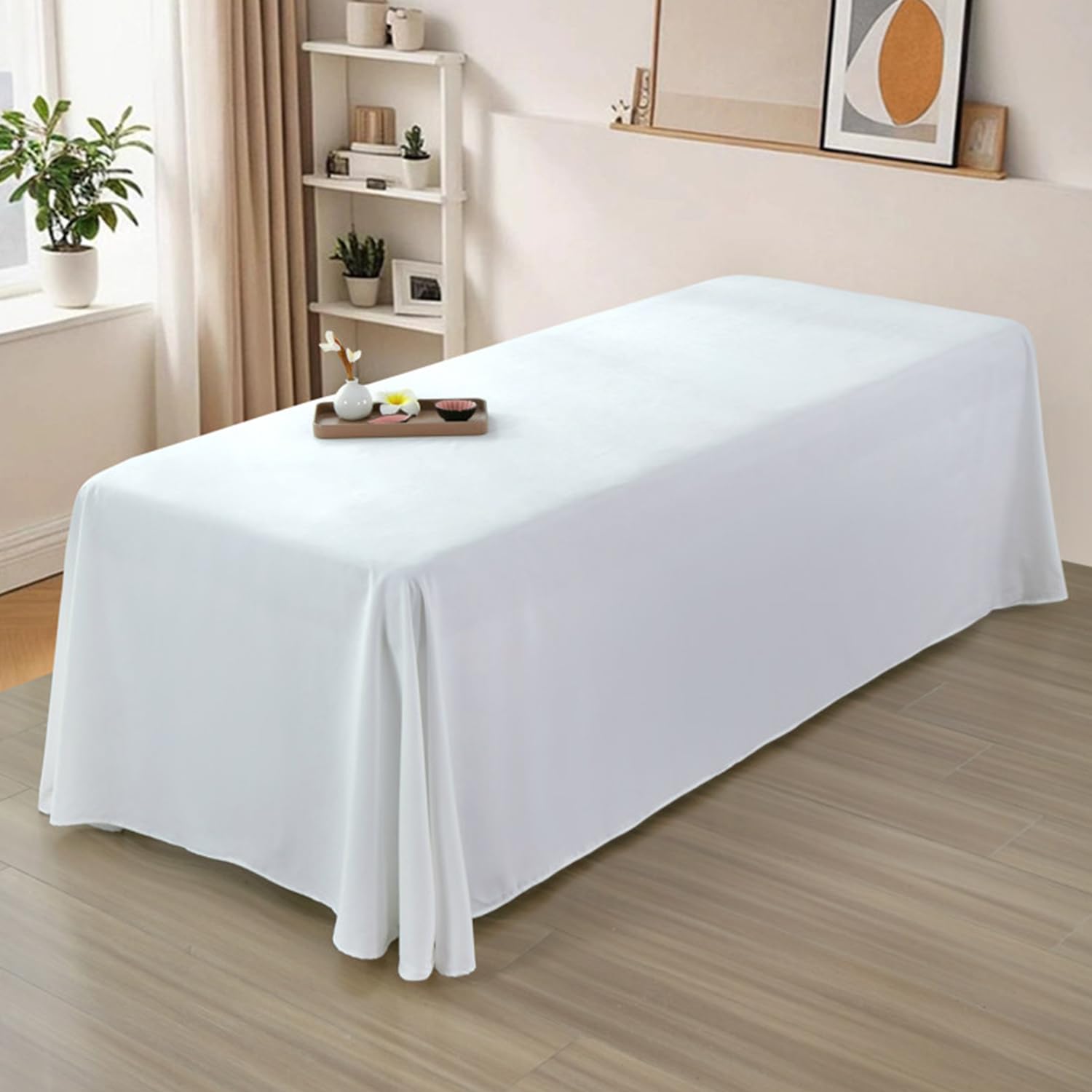 LDLCYCN Spa Bed Skirt With/Without Hole Massage Table Bed Sheet for Beauty Salon