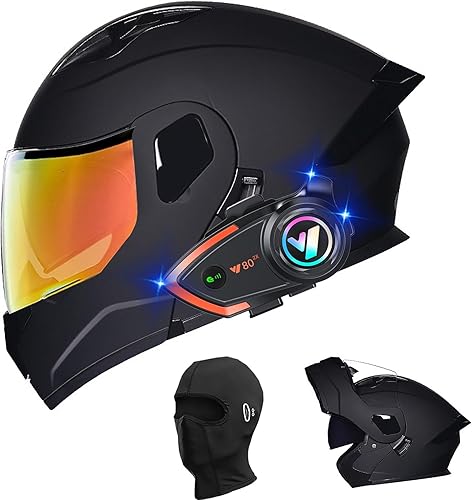 Miniatura 1 de Cascos de motocicleta para hombre, aprobado por DOT, casco de motocicleta de cara completa para adultos, casco de motocicleta con doble visera,