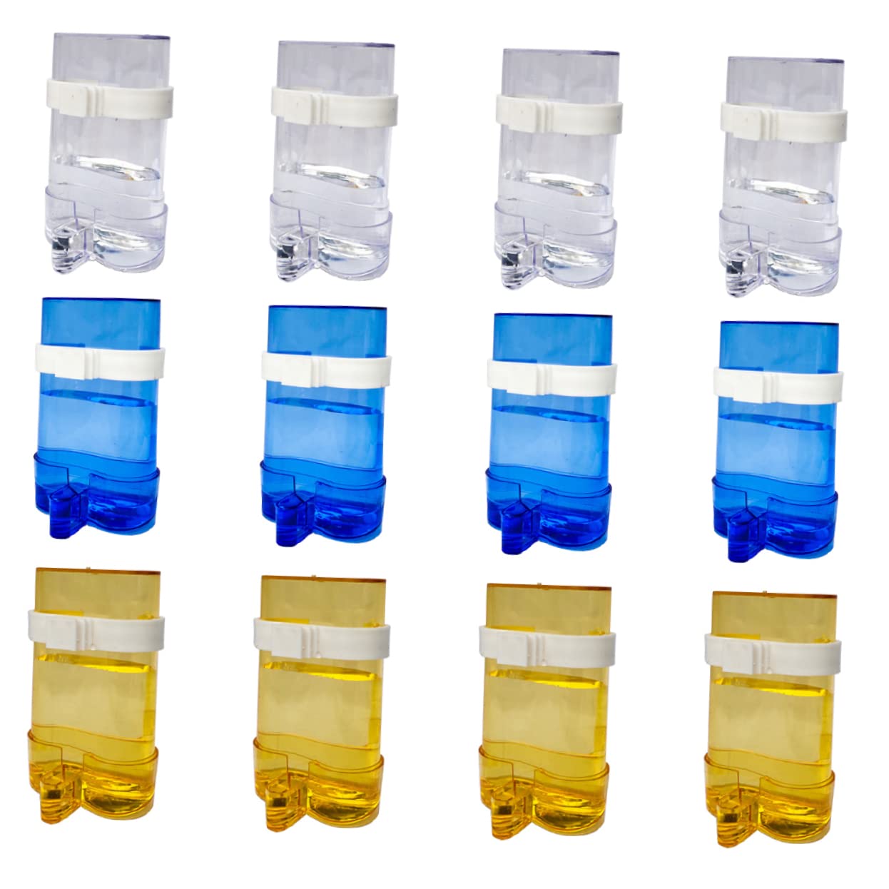ibasenice Dispensatore Automatico Acqua e Cibo per Pappagalli Grande 12pezzi in Plastico per Uccelli Domestici e Esterni