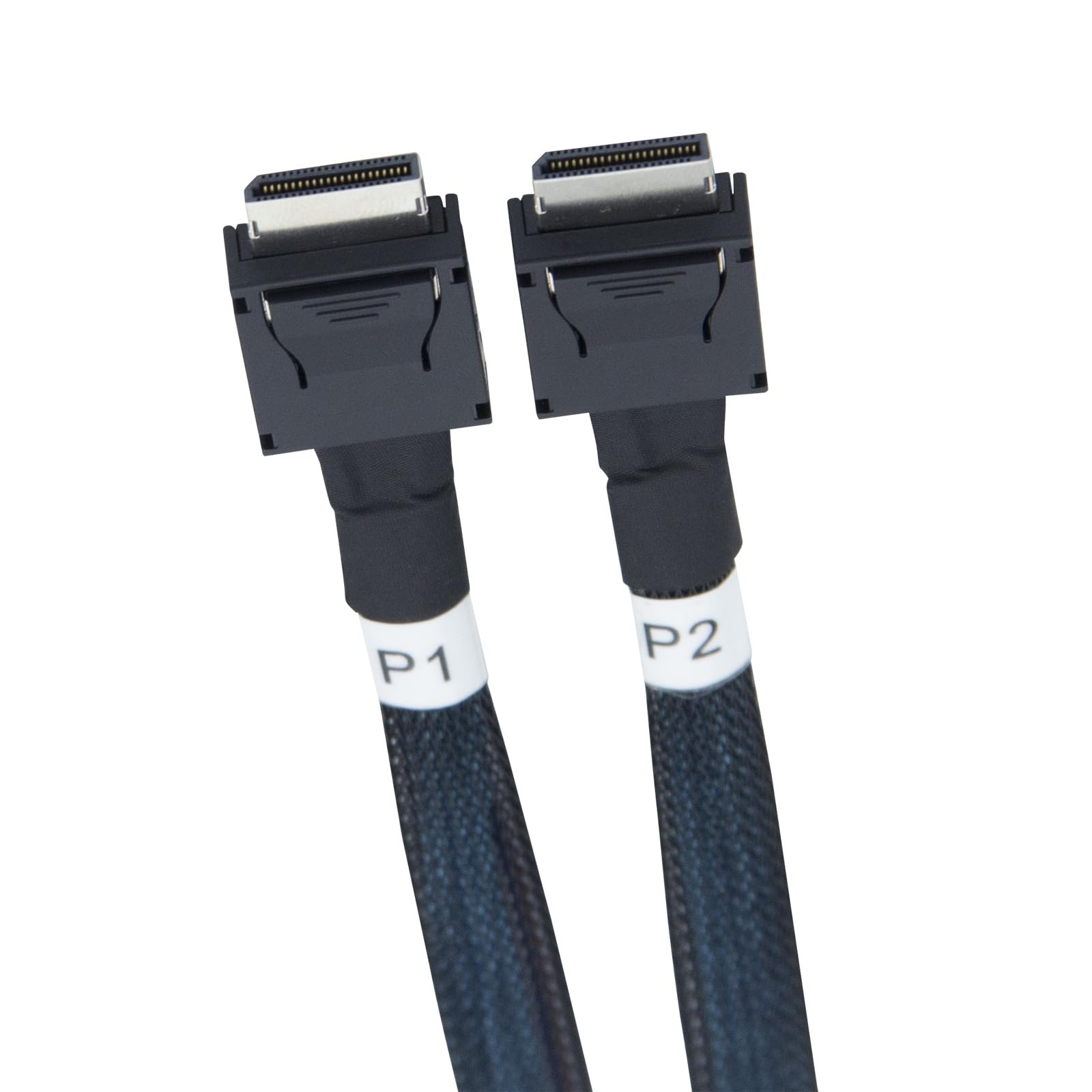Câble SlimSAS SFF-8654 8i vers 2 x Oculink SFF-8611 38 broches PCIe4.0 Gen4 85 ohms 1 m