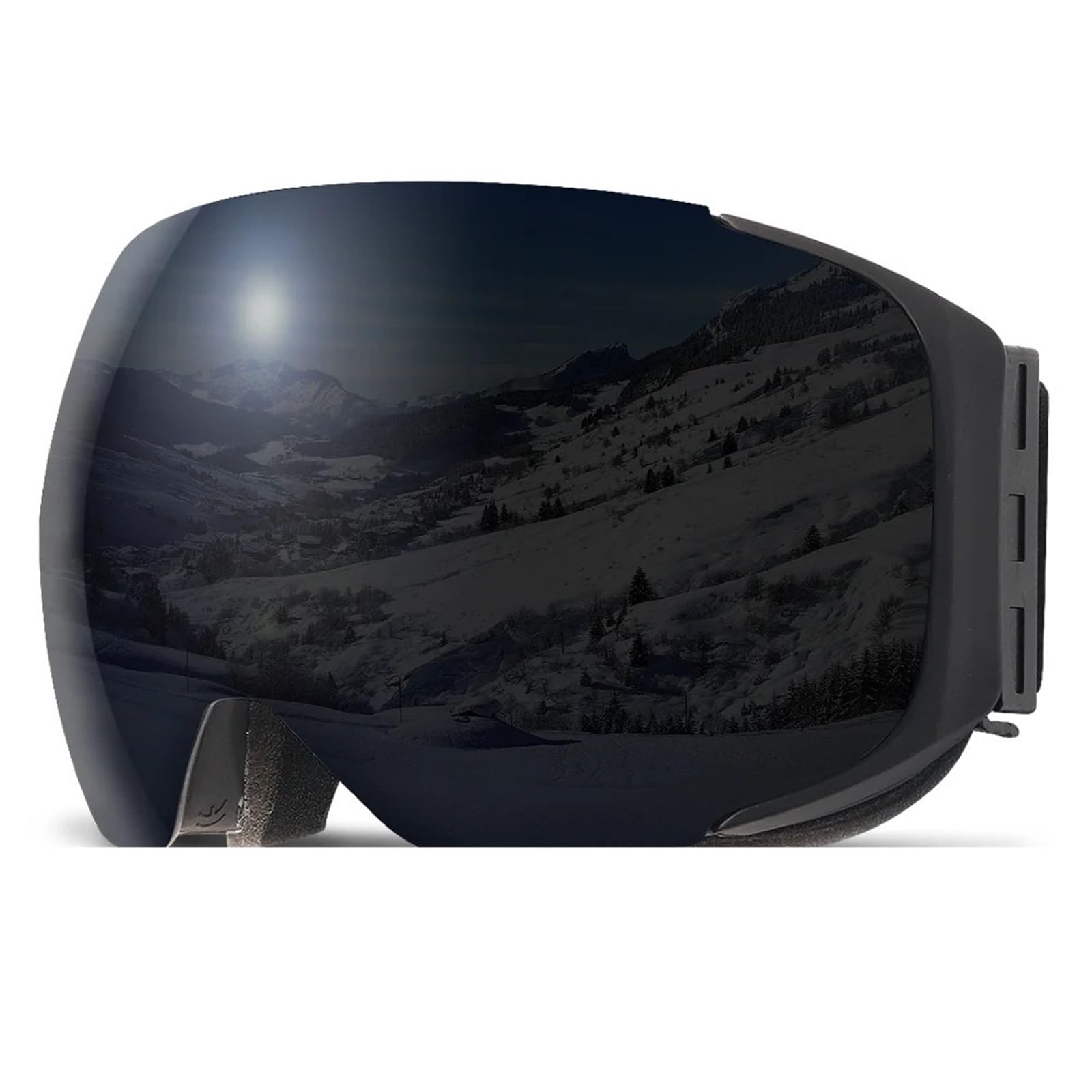 Gafas De Esqui Gafas de esquí magnéticas profesionales for hombre y mujer, lentes de repuesto rápido y funda protectora, gafas de esquí for Snowboard antivaho