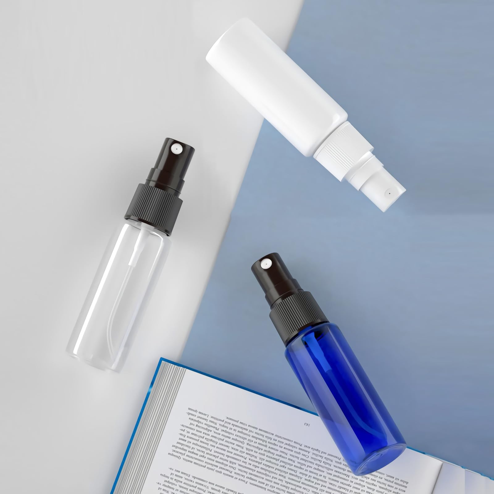 100 pièces 20ml Transparent flacons vaporisateurs vides en plastique de Avec Sprayer Blanc, Bouteille de Spray Vide de Voyage Cosmétiques Réutilisables