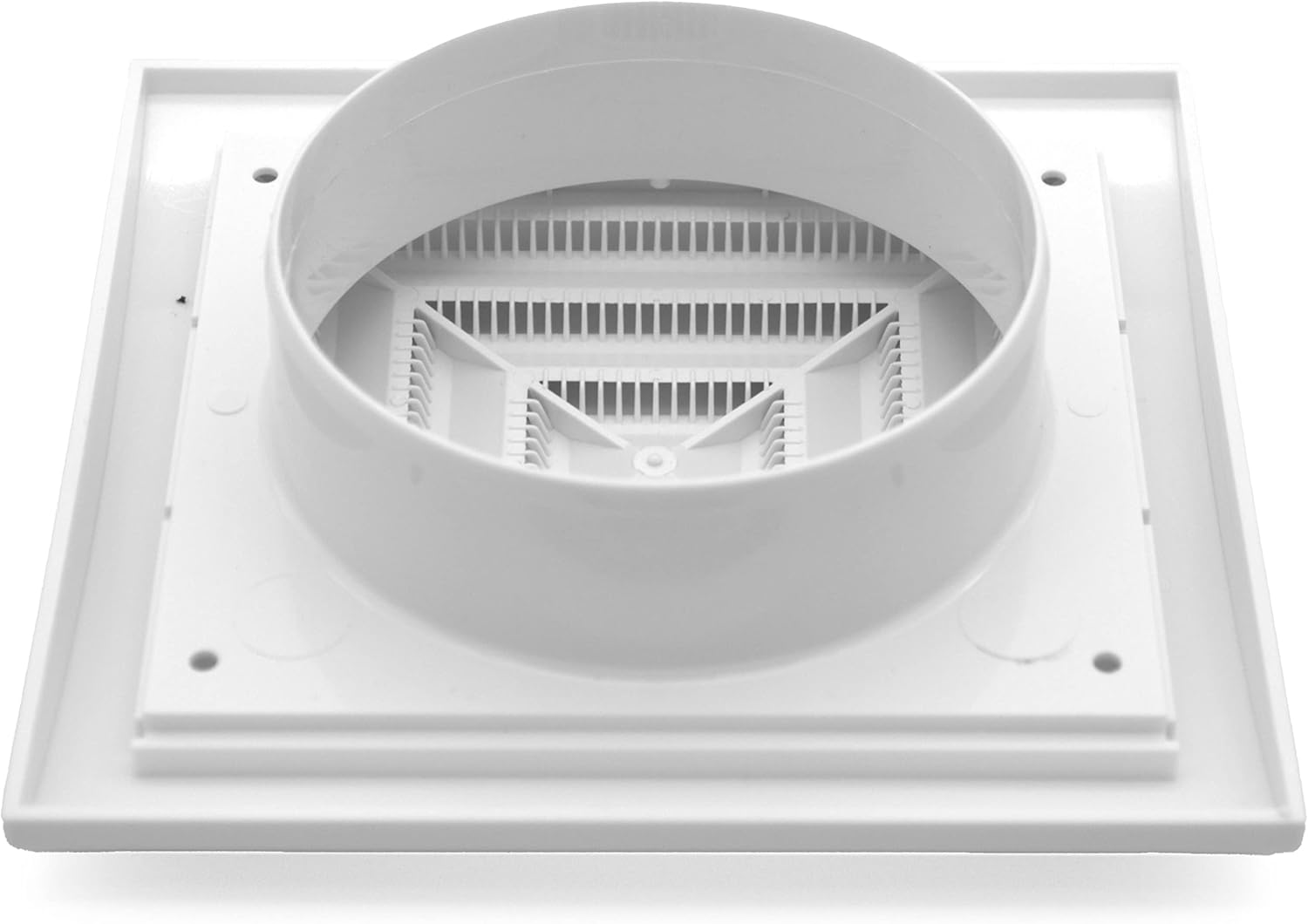 H&C VENT Exhaust Air Diffuser with Connector & Valve │ Ventilation Grilles │ Ducting Hose Vent Cover │ Duct Pipe Extractor Covers for Bathroom Fan Wall Ceiling Window │ Inside & Outside - Image 5