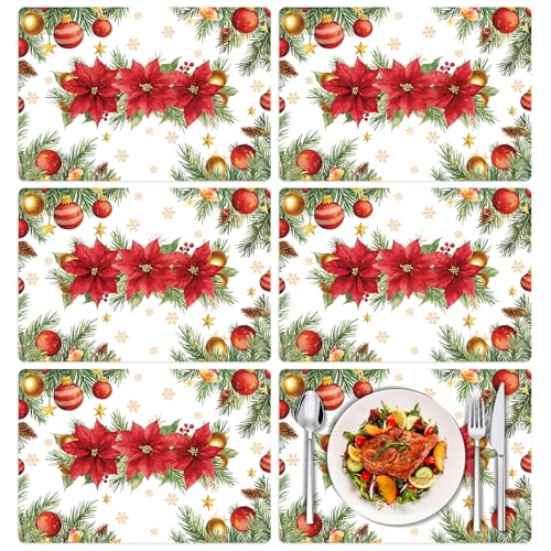 Tischset Weihnachts, Platzset für Weihnachtsdekoration, Kunststoff...