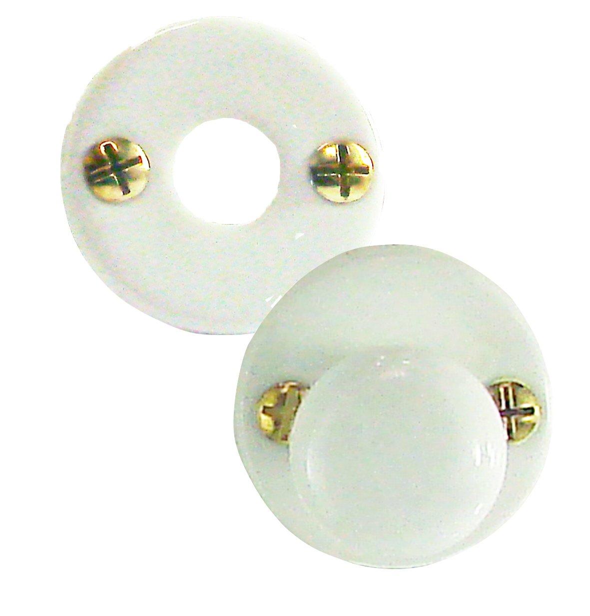 Porcelaine ronde blanche de luxe pour rosaces bouton condamnation