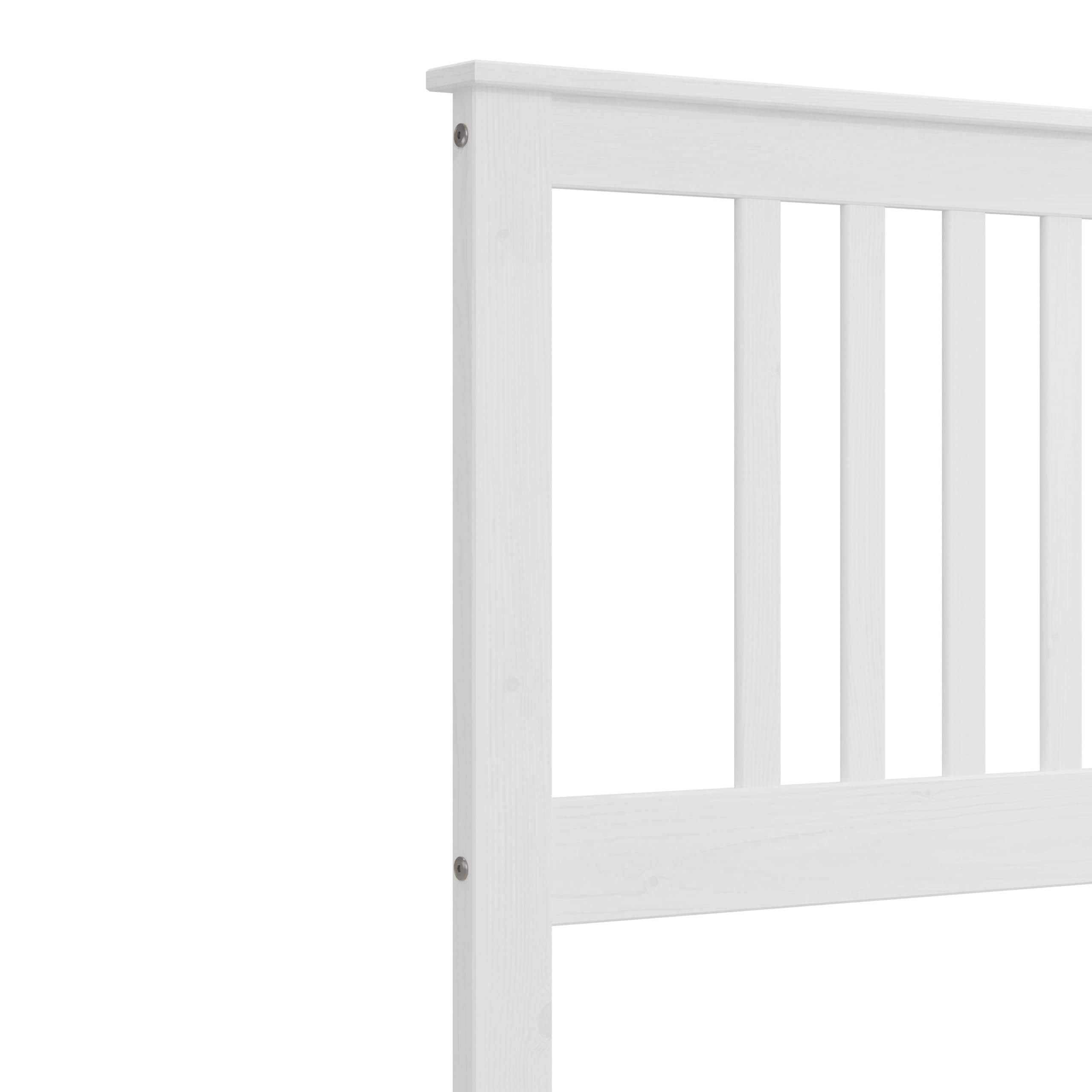 Dogar Moblit Cabecero de Pino Macizo para Cama con Somier de 90 cm Color Blanco Translucido Serie Alme Medidas (100x102x2) cm (Alto-Ancho_Fondo) Requiere Montaje