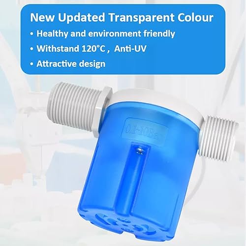 Miniatura 12 de Válvula de flotador 3/4 "entrada lateral macho válvula de control automático de nivel de agua para tanques, torres, piscinas, canales, acuarios