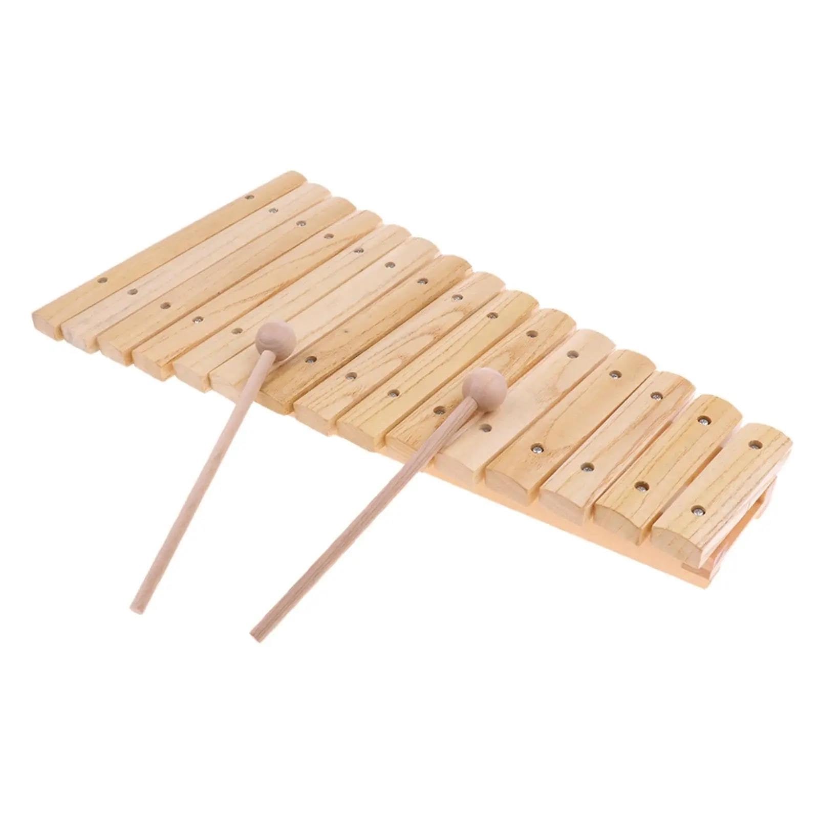 instrumento xilófono Xilófono De Madera De 15 Notas Con 2 Mazos De Diseño Exquisito.