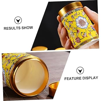 Amazon｜AUTSUPPL ほうろう茶筒 瓶 中国のティーポット 茶入れ