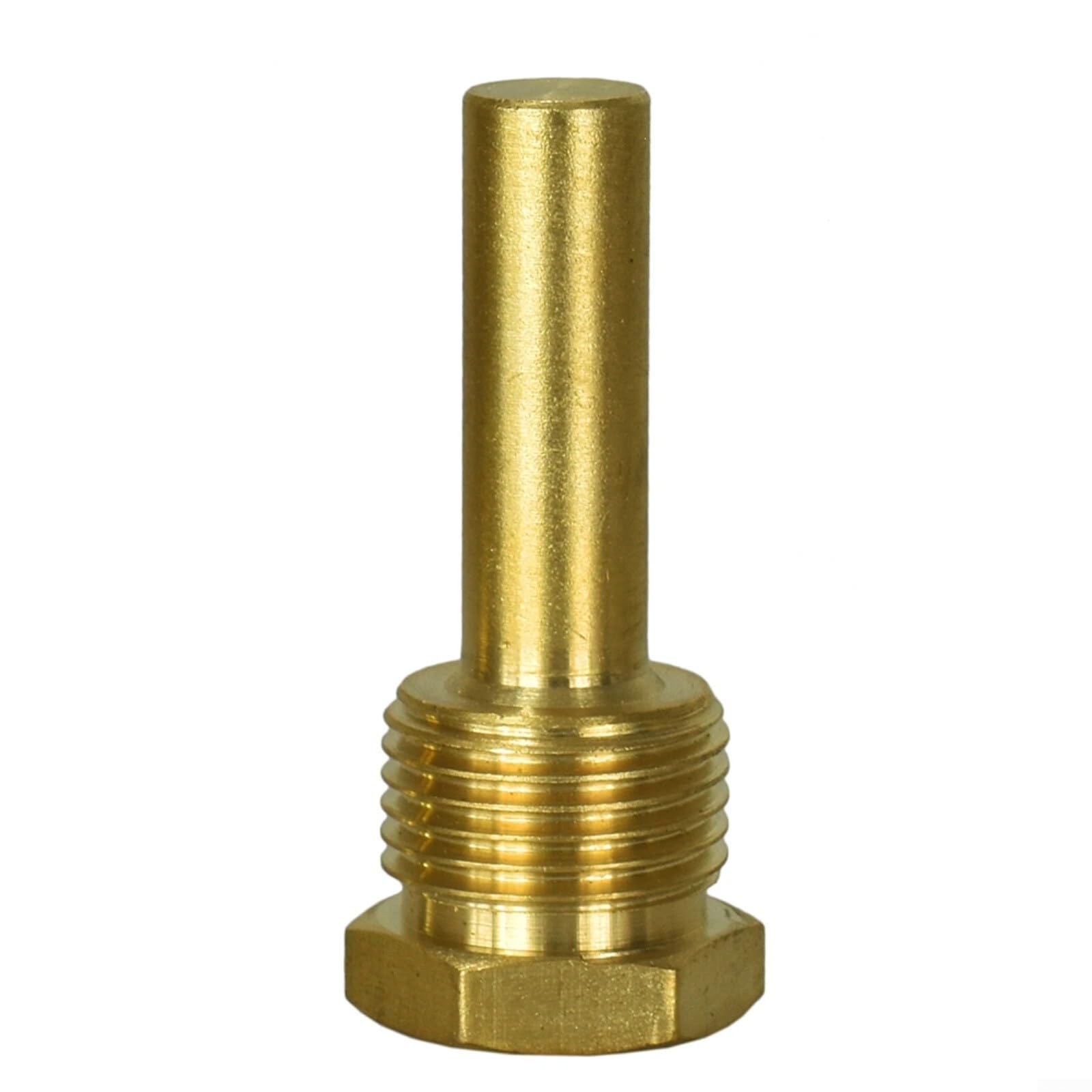 Termometro bimetallico in acciaio inox quadrante 0-120 ° C 63 mm con manicotto ad immersione in ottone da 1/2 pollice per misurazione della temperatura dell'acqua Caldaie per riscaldamento