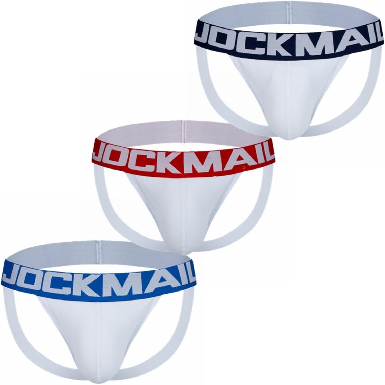 JOCKMAIL Men's Jockstrap Underwear Athletic Supporte Mens Jockstrap Underwear 3 Pack