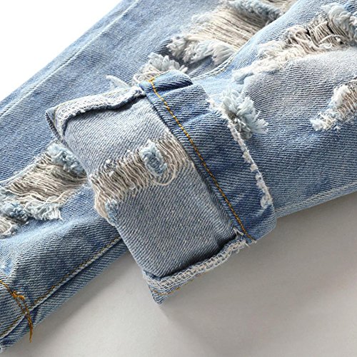 Fashion Boys Casual Elastic Ripped Cotton Stylish Jeans4