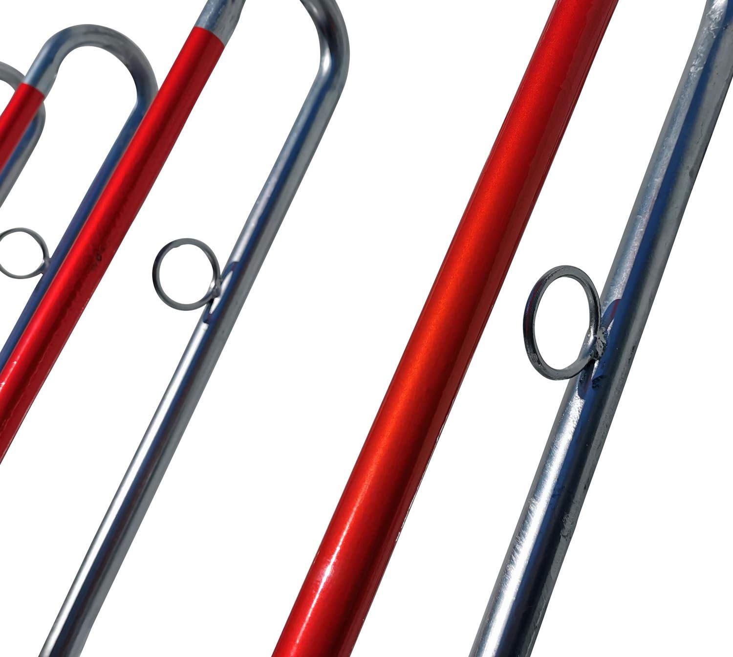 Lot de 5 câbles antivol de sécurité en acier tressé avec double boucle pour cade Lot de 5 câbles antivol de sécurité en acier tressé avec double boucle pour cade