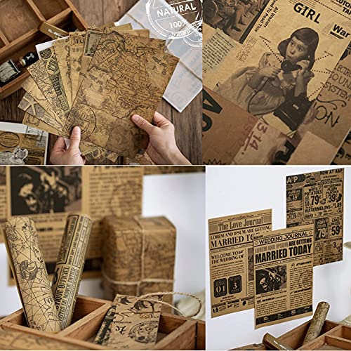 Vintage Decoupage Paper 40 Sheets Kraft Paper For Scrapbooking, Ephemera For Junk Journals, Diy Planner, Background, Cardmaking Embellishments By Vilikya #TOP6