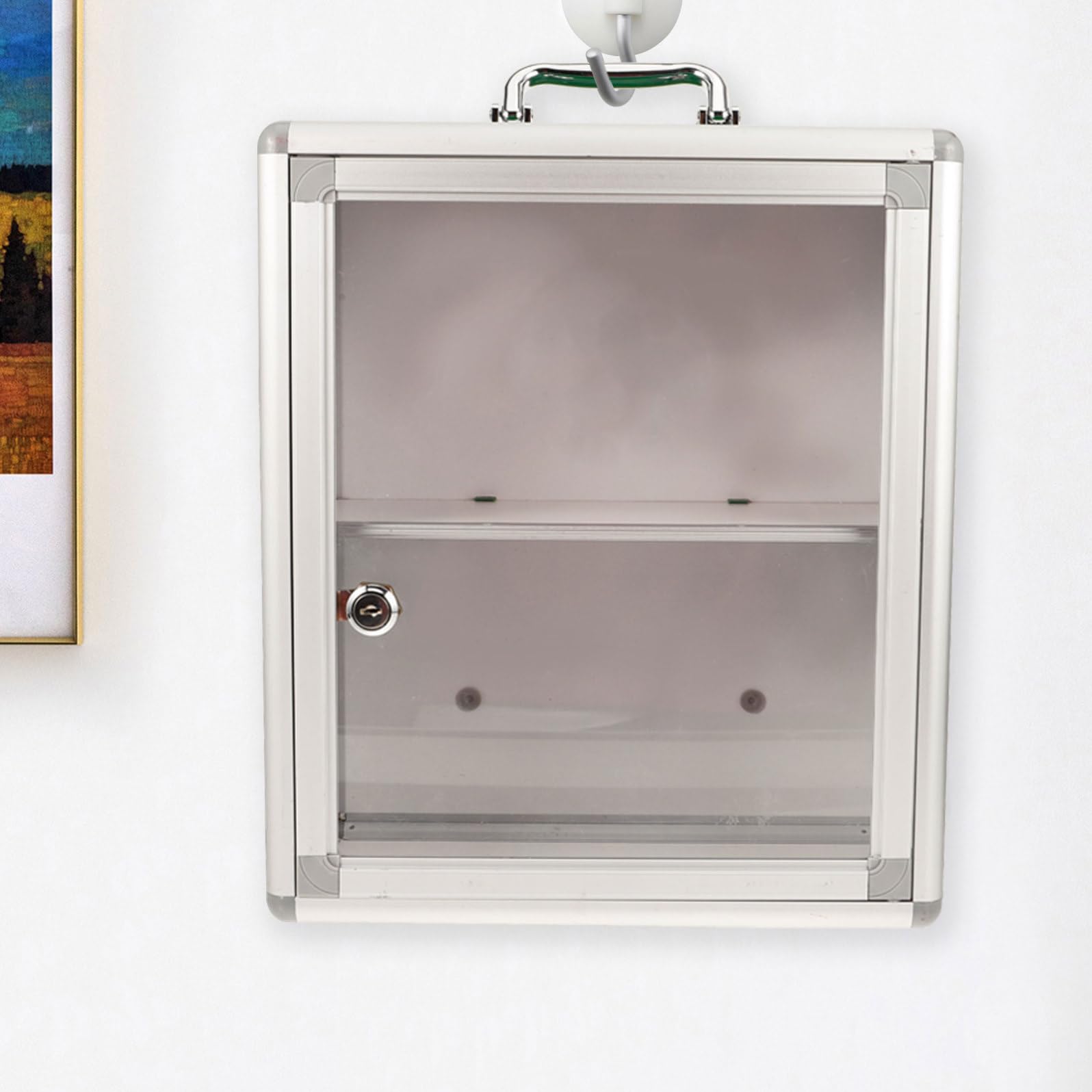 Alipis Botiquín de Primeros Auxilios y Almacenamiento Clasificado de Pared Gran Capacidad, Diseño Montado, Puerta Transparente para Uso en Hogar o Coche