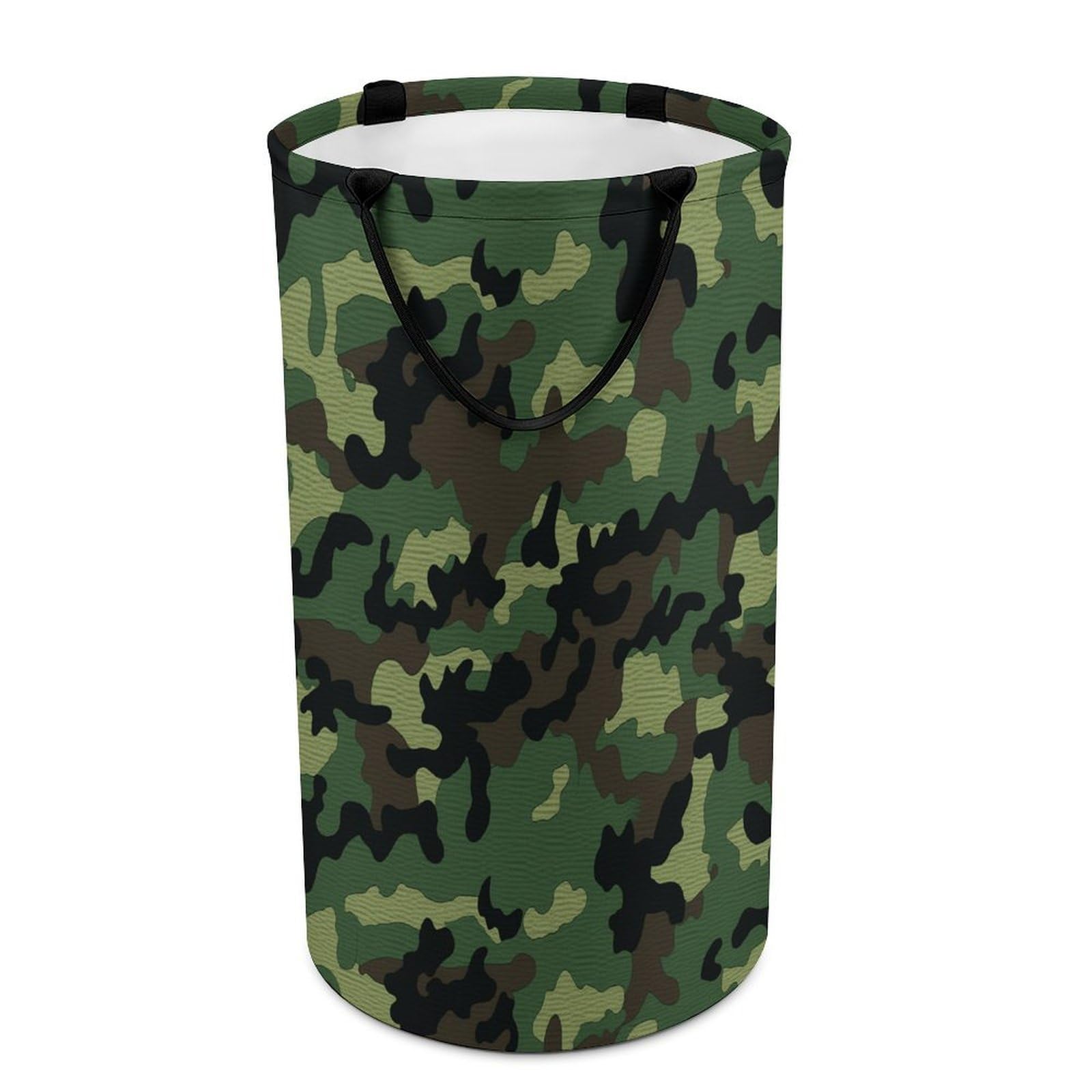 Green Military Camo Dirty Clothes Basket Large Capacity Laundry Basket Freestanding Laundrys Hampers Tall Collapsible Clothes Hamper for Blankets Toys
