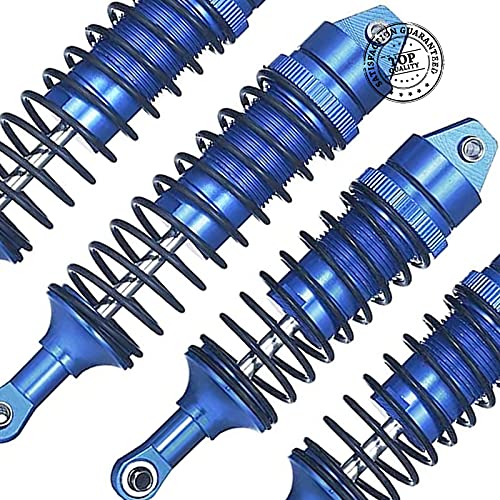 Arrcat Rc Shock Absorber Compatible With 1:10 Scale Traxxas Slash&Stampede&Rustler&Rally&Hoss 4X4,Front & Rear Rc Upgrades Part,4-Pack Full Metal Aluminum Rc Shock Damper,Replace 5862,Navy Blue #TOP6
