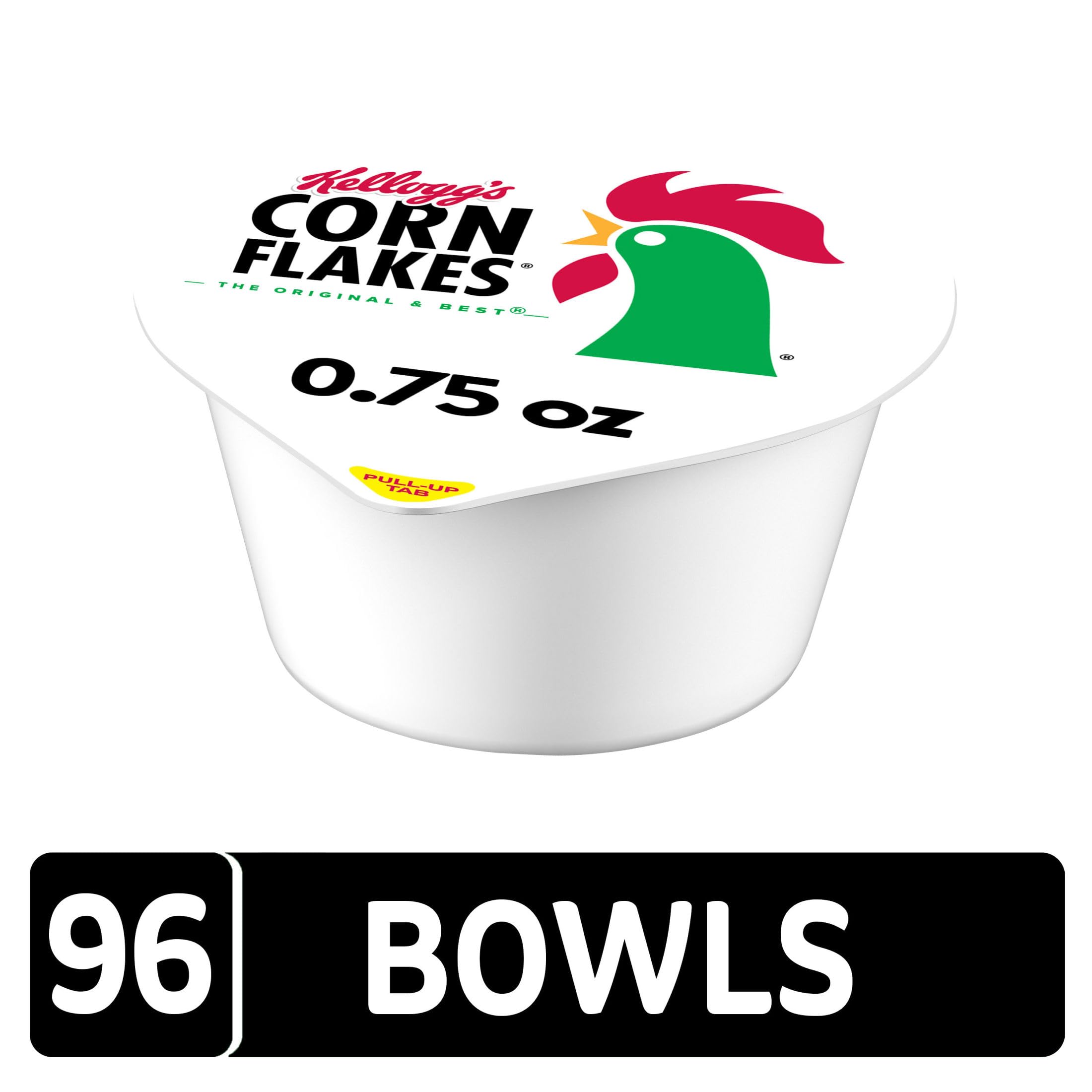 Corn Flakes Cereal, 0.75-Ounce Bowls (Pack of 96)