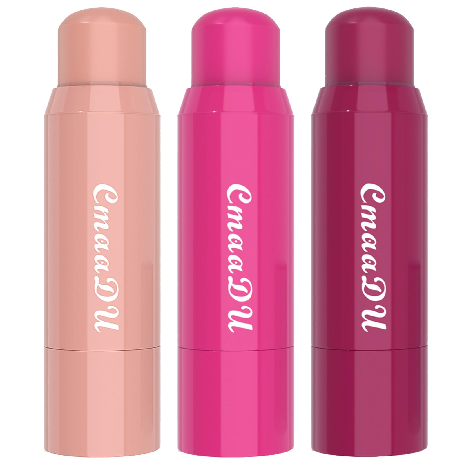 Joyeee Colorete en Barra, Blush Stick, Colorete en Crema Impermeable, Colorete en Crema Hidratante Multifunción, Maquillaje Mate en Barra, 3-in-1 Cheek Blush & Lip Tint & Eye Shadow