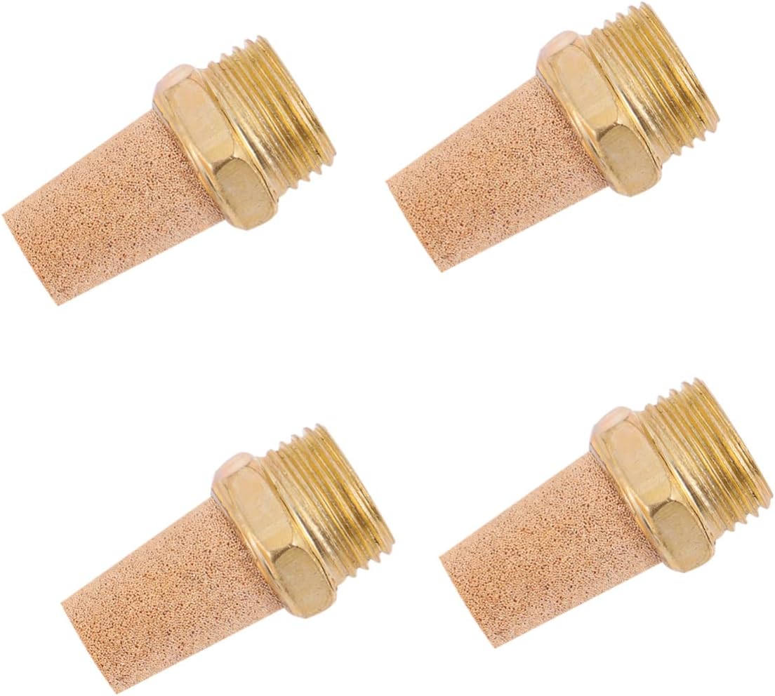 VILLCASE 4pcs Silencer 1/4 Npt Brass Fuselage Muffler