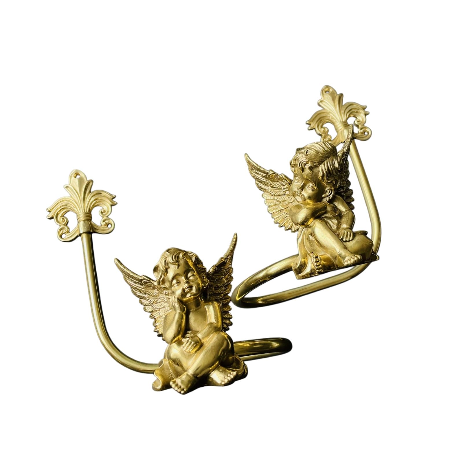 2 Pack Curtain Holdbacks, Decorative Window Drapery Tiebacks (2 Pack/1 Pair), Curtain Tie Back Hooks for Wall