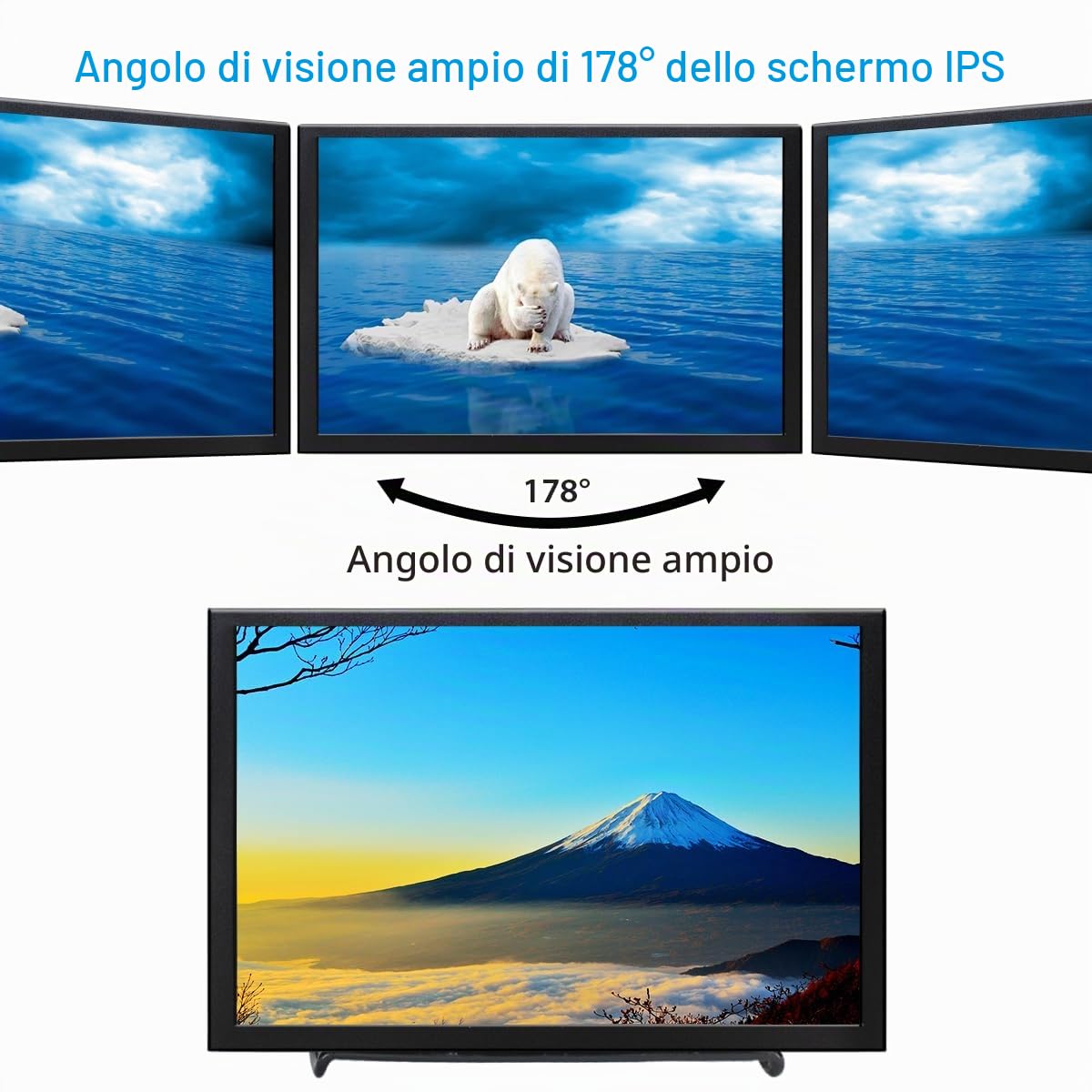 ELECROW Monitor portatile, mini monitor da 8" con altoparlanti integrati e risoluzione 1280 x 800 HDMI Raspeberry Pi Display compatibile con Raspberry Pi 4, laptop, PC, console di gioco