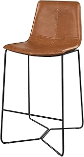 XIAOQIAO Stołki barowe, wysokie krzesła o stałej wysokości, wysokie krzesła barowe z oparciem, wygodne i ergonomiczne wzornictwo oparcia, przemysłowe i łatwe do czyszczenia