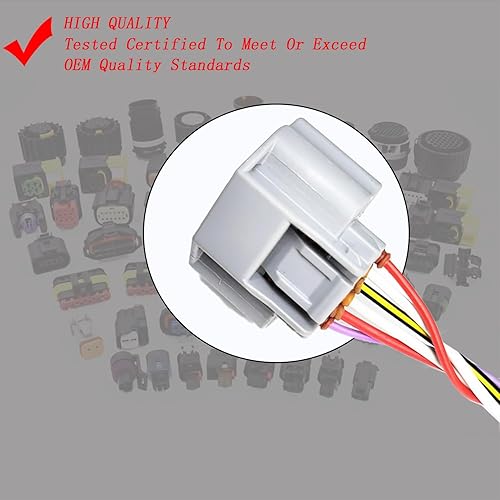 Miniatura 5 de IXGKHC Sensor de flujo de aire masivo Conector Conector de Coleta Arnés 22680-1MG0A AFH60M-39 Reemplazo para Nissan Infinity