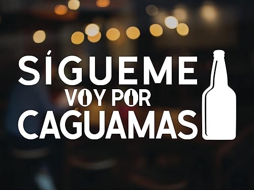 Miniatura 5 de Divertida calcomanía en español Sígueme Voy Por Caguamas Pegatinas para Carros Pegatinas Mexicanas para Camiones Calcomanias para Trocas o Carro (10