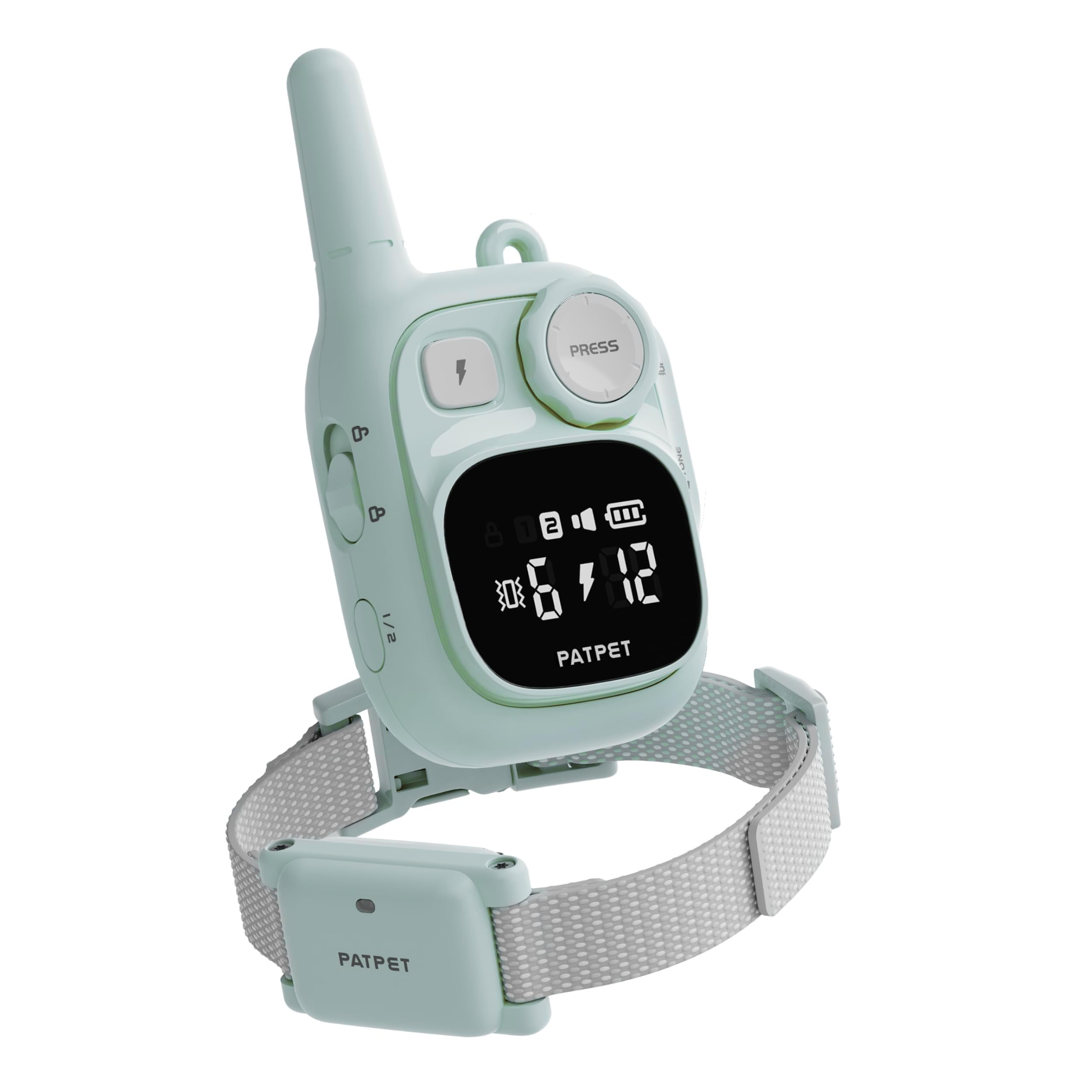 PATPET Dog Training Collar - IPX7 Waterproof Static Collar for 8-100lbs Small Medium Large Dogs, 1800ft Rechargeable Dog Trainer, 3 Safe Modes, Blue