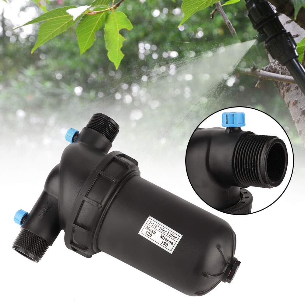 1 1/4 Filtro de Goteo ディスクフィルター 40mm G1-1/4 Filtro de Disco de Rosca Macho 120 Malla para Jardinería Agricultura Bomba de Riego por Goteo