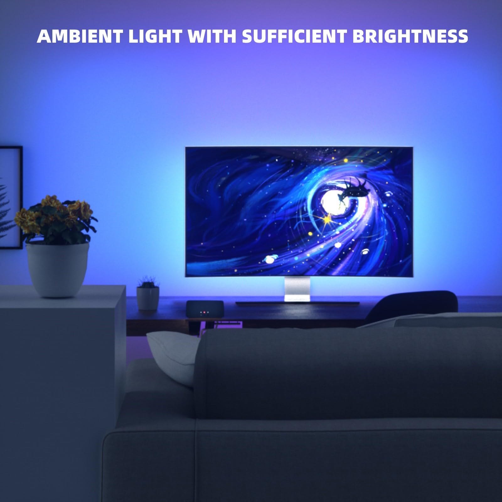 Luci LED per TV Luci LED per, sincronizzazione Musicale RGB, luci LED Che cambiano Colore con Controllo Tramite App Intelligente, Strisce Luminose LED per l'illuminazione della Cam