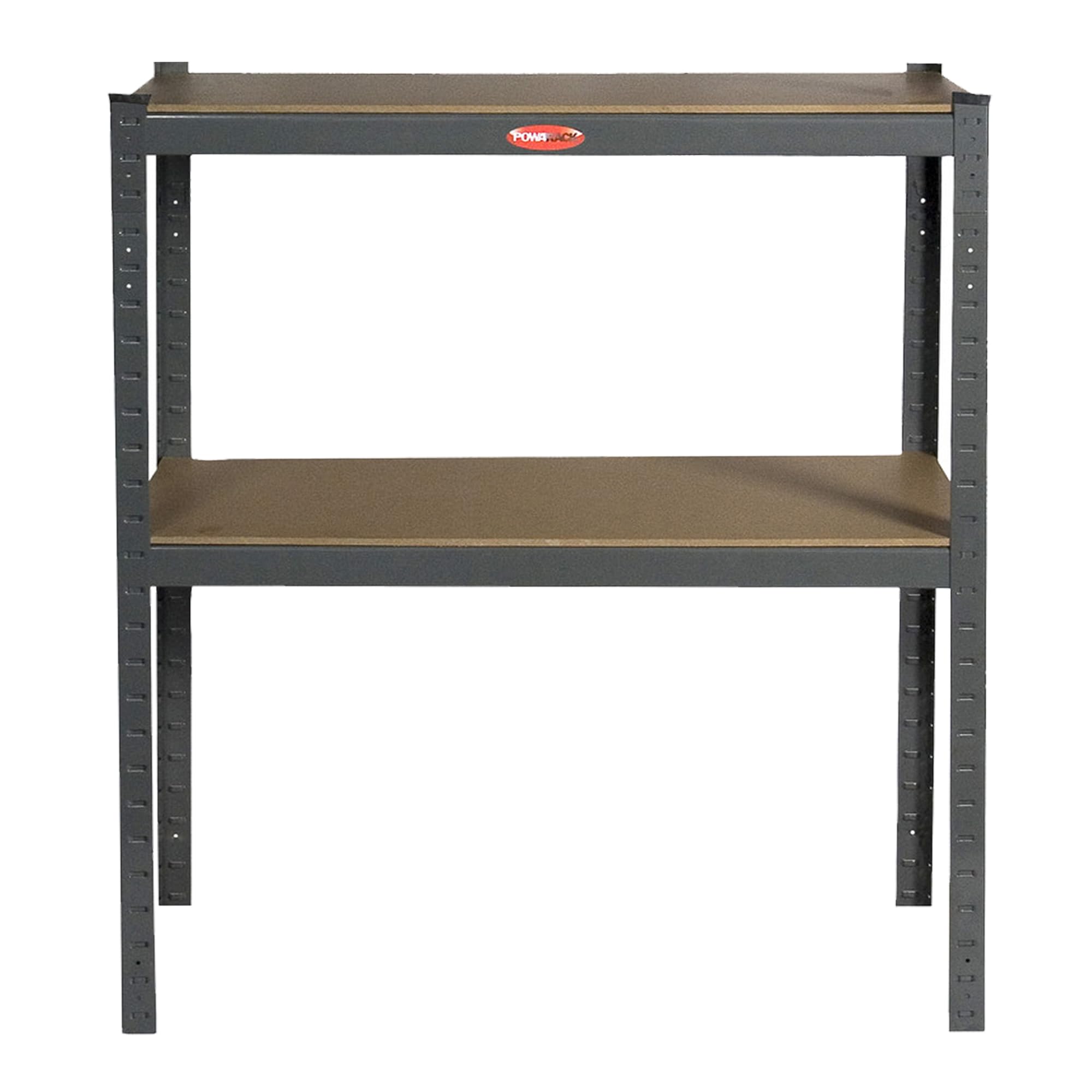 Powarack Boltless Shelving Unit - Heavy Duty Metal Racking - 2/3 / 5 Shelf Options - 265kg Per Shelf - Versatile Storage for Garage, Utility Room, Kitchen - Multiple Sizes (2 Shelves)