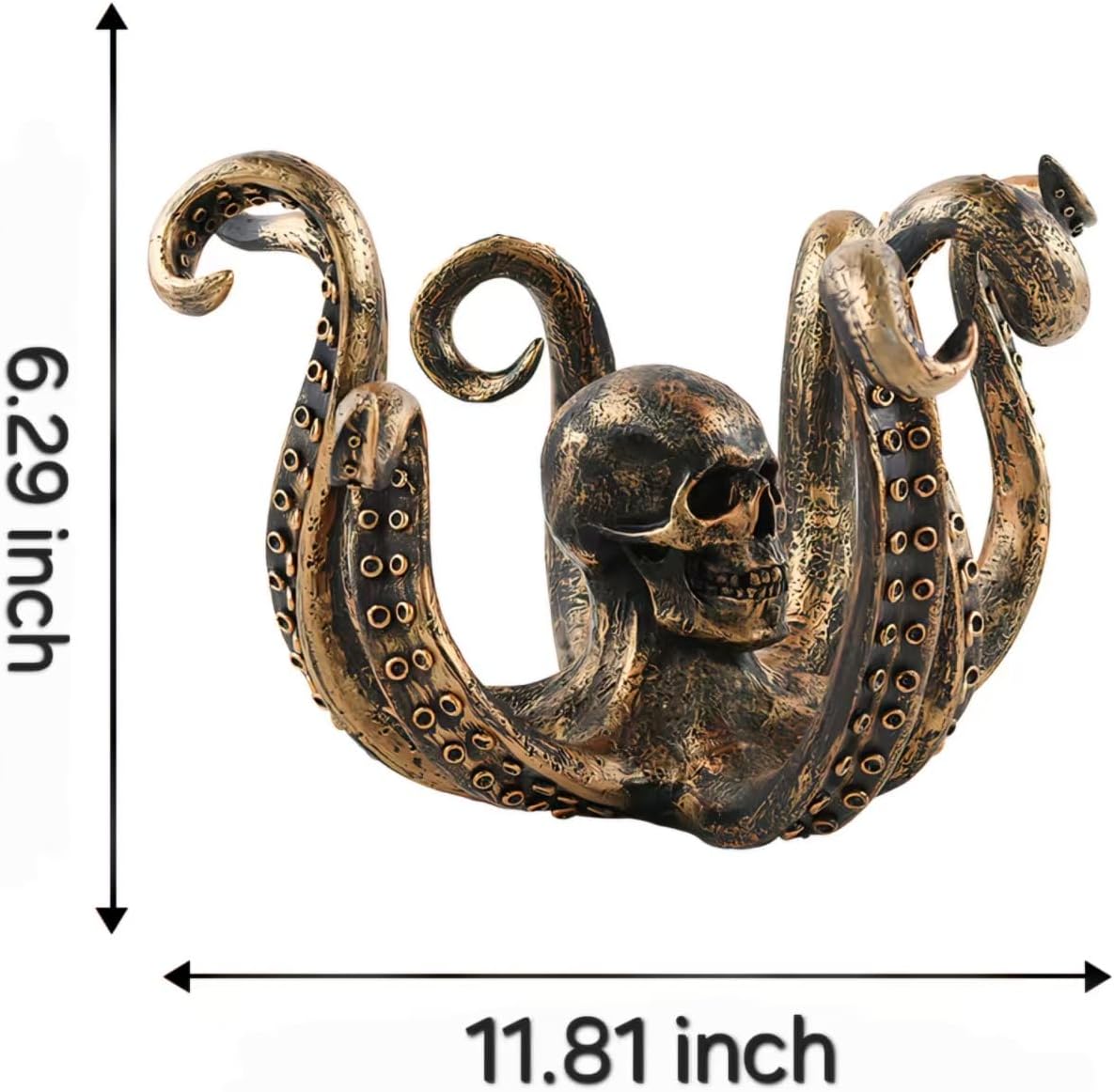 Creative Skeleton Octopus Ornaments, Keys, car Key Storage Hooks,Coffee Cup Holder, Funny Cup Holder, 11.81 x 6.29 inches