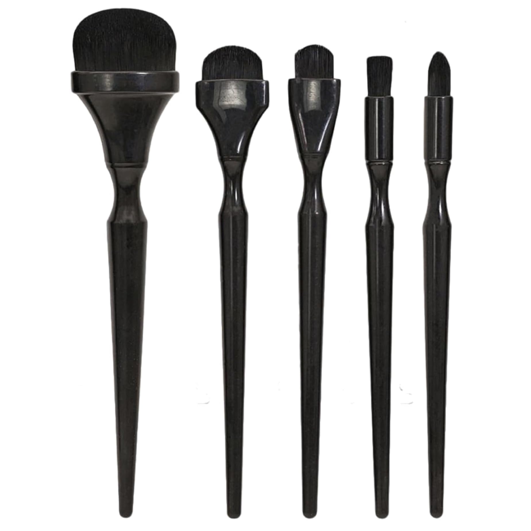 5Pcs Grainer Brush Set, Professional Artist Brushes, Synthetic Filbert Comb Brushes for Unique Texture Painting for Artists Acrylic, Watercolor & Oil, Black