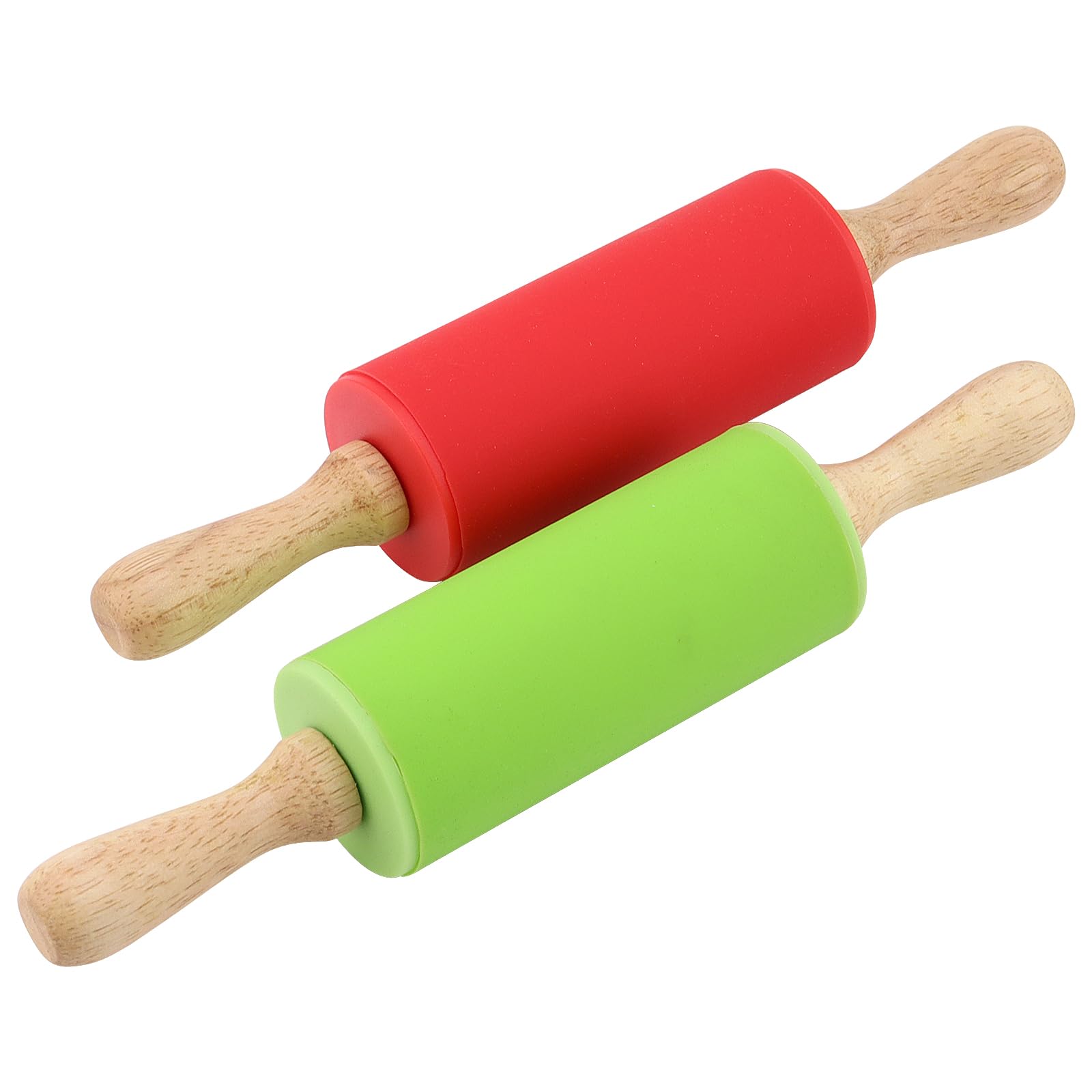 8 mini mattarelli in silicone antiaderente, 23 x 4 cm, mattarello in 4 colori per realizzare gnocchi, pasta, pane, pasticceria