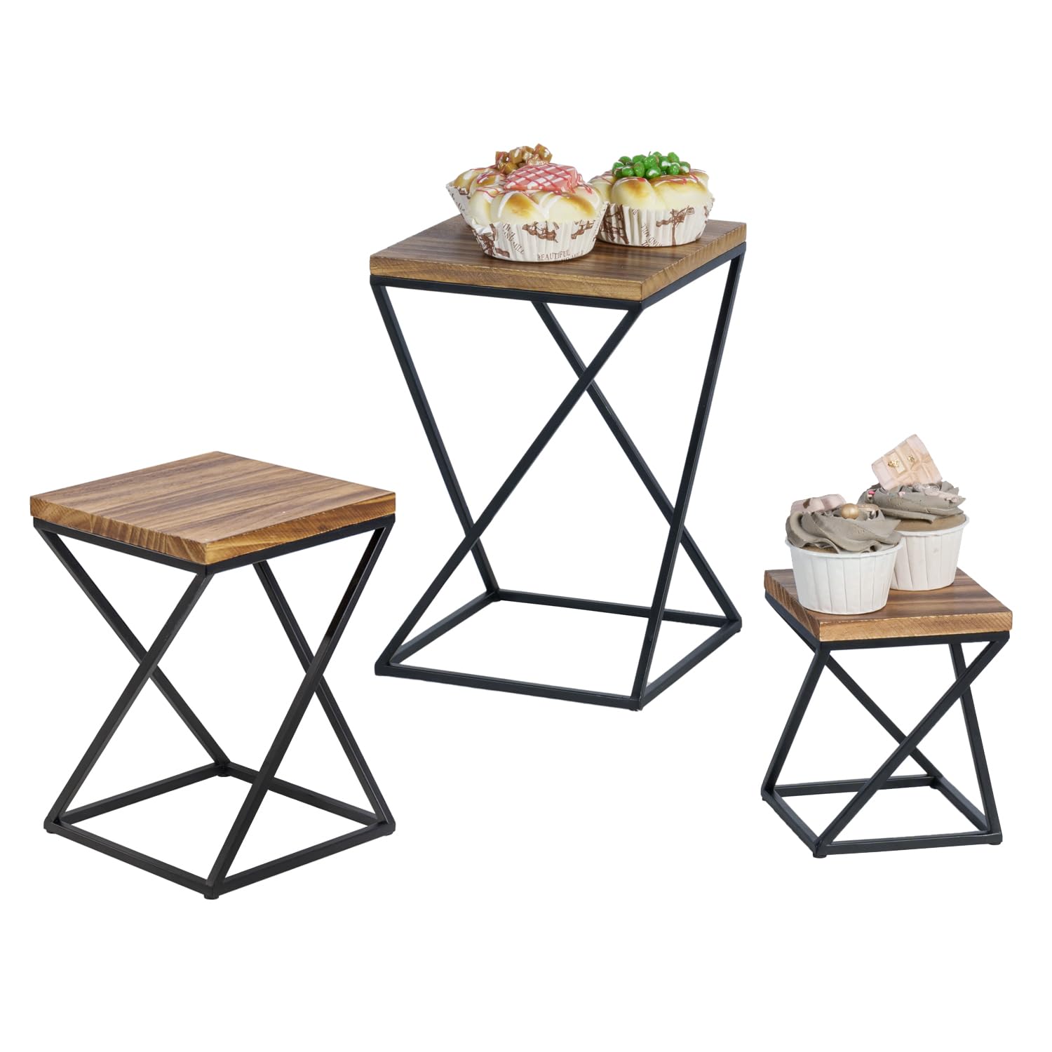 Amazon.com: MyGift Rustic Burnt Solid Wood Square Pizza Riser