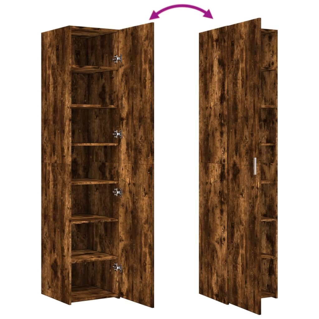vidaXL Highboard, Sideboard mit Stauraum, Hochschrank Lagerschrank für Wohnzimmer, Beistellschrank Mehrzweckschrank, Räuchereiche Holzwerkstoff