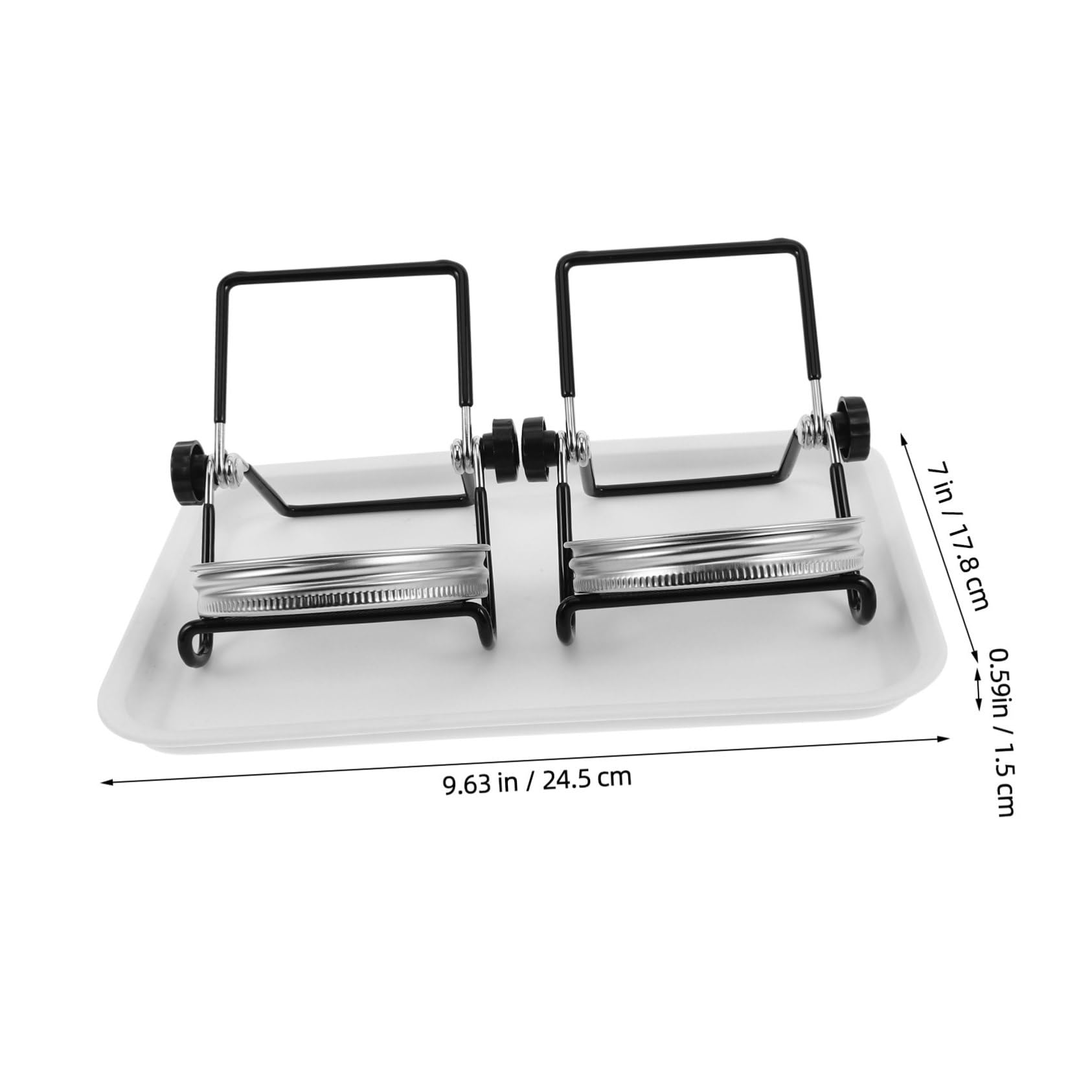 VANZACK 2 Juegos Kit de Germinación de Brotes con Tapas de Malla de Acero Inoxidable y Soporte para Frascos de Boca Ancha Ventilación Óptima Bandeja Recogedora y Fácil Limpieza para