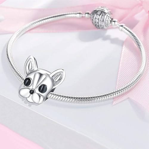 Miniatura 2 de LeeFeel Dijes de huellas de corazón y animales, exquisitos dijes de mariquita rosa, perro, gato, familia para siempre, dijes para mujer, pulseras